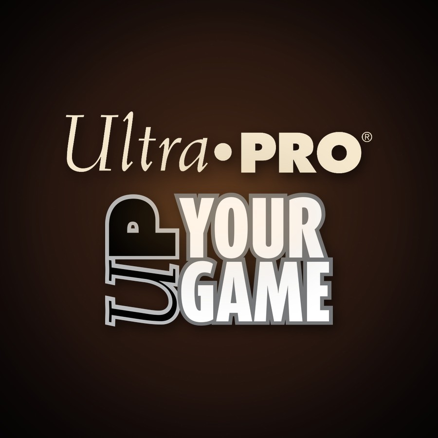 Ultra Pro and Up Your Game logos on a torch-lit dungeon backdrop